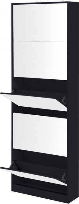 Feel Furniture - Schoenenkast met spiegel - 5 Laden - Zwart