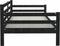 vidaXL - Bedbank - massief - grenenhout - zwart - 90x200 - cm
