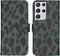 iMoshion Hoesje Geschikt voor Samsung Galaxy S21 Ultra Hoesje Met Pasjeshouder - iMoshion Design Softcase Bookcase - Meerkleurig / Green Leopard