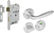 Intersteel Deurbeslag set toiletslot 63/8mm wit met deurkruk Jupiter en WC-sluiting rvs