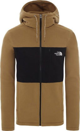 The North Face Blocked Tka 100 Fz Hoodie - Fleecejas - Gerecycled materiaal - British Khaki/Zwart - Maat XXL