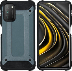 iMoshion Hoesje Geschikt voor Xiaomi Poco M3 Hoesje - iMoshion Rugged Xtreme Backcover - Donkerblauw