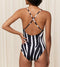 Triumph Summer Mix & Match OP 01 pt Dames Badpak - Maat D40 - Gestreept zwart wit