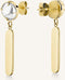 Rosefield Dames Oorbellen - The Jane Liquid Pearl And Initial Bar - Goud - JLPEG-J183