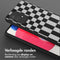 Selencia Hoesje Geschikt voor Samsung Galaxy A53 Hoesje Met Koord - Selencia Siliconen design hoesje met afneembaar koord - Zwart / Irregular Check Black