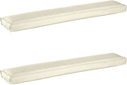 vidaXL - Ligbedkussens - voor - Bank - 2 - stuks - Crème - 200x40x8 - cm - Oxford - Stof