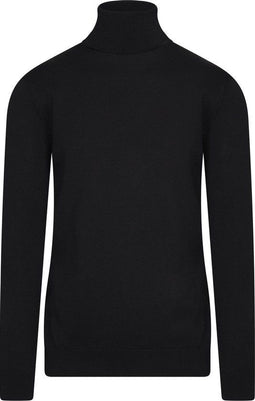 Cappuccino Italia - Heren Sweaters Coltrui Black - Zwart - Maat L