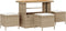 vidaXL - 4-delige - Tuinset - met - Kussens - Beige - Poly - Rattan - Acacia