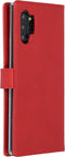 Selencia Hoesje Geschikt voor Samsung Galaxy Note 10 Plus Hoesje Met Pasjeshouder - Selencia Echt Lederen Bookcase - Rood