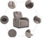 Fauteuil verstelbaar stof taupe