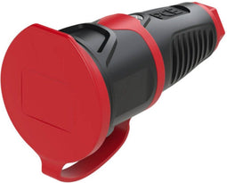 PCE 2511-src Koppeling met randaarde Rubber, Kunststof 230 V Zwart, Rood IP54