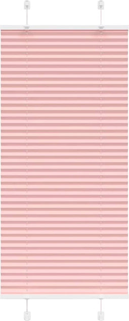 vidaXL - Plissé - rolgordijn - 65x100 - cm - stofbreedte - 64,4 - cm - polyester - roze