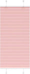 vidaXL - Plissé - rolgordijn - 65x100 - cm - stofbreedte - 64,4 - cm - polyester - roze