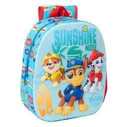 Kinderrugzak The Paw Patrol Blauw 27 x 33 x 10 cm 3D
