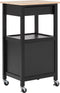 Beliani SIENA - Keukentrolley - Zwart - MDF