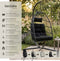tectake® Ariane - Luxe Hangstoel - Opvouwbaar en draaibaar - Dikke kussens - Zwart