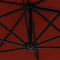 vidaXL - Wandparasol - met - metalen - paal - 300 - cm - terracottakleurig