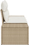 vidaXL - 2-Zits - Tuinbank - met - Opbergruimte - & - Kussens - Beige - Poly - Rattan