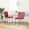 vidaXL - Eetkamerstoelen - 2 - st - fluweel - wijnrood