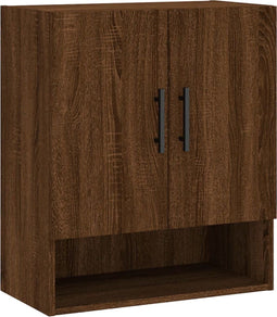 vidaXL - Wandkast - 60x31x70 - cm - bewerkt - hout - bruin - eikenkleur