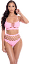 Set van high waist string en topje roze Pink Lipstick - - Roze