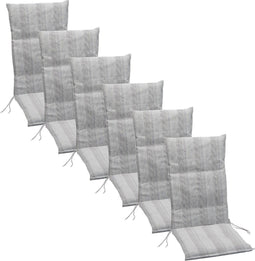 Summerset Brighton - 6-delige Tuinkussenset hoge rug - Grijs *6 halen = 2 betalen