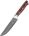 KitchenMonster® Steakmes Damascus 23.5 cm - Steakmessen van 67 lagen Damascus Staal met Rozenhout Handvat