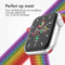 imoshion Nylon⁺ bandje - Geschikt voor Apple Watch 1, 2, 3, 4, 5, 6, 7, 8, 9, 10, SE, Ultra (2) - 44/45/46/49 mm - Rainbow - One Size