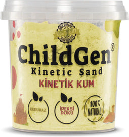 ChildGen Kinetisch Zand - magisch zand - natuurlijke basis - 500 gram - Geel - sensory play