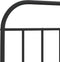 vidaXL - Hoofdbord - metaal - zwart - 120 - cm