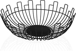 Fruitschaal Versa Zwart Staal (30 x 10 x 30 cm)