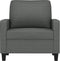 vidaXL Fauteuil 60 cm stof donkergrijs