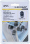 Dunlop Ventieldopjes Auto - Aluminium - 16,8 x 10,9mm - Zwart/Zilver (4 stuks)