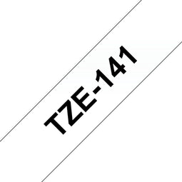 Brother TZE-141 - Lettertape - 18 MM - zwart op transparant
