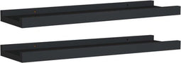vidaXL - Fotoplanken - U-vormig - MDF - zwart (2 stuks)