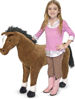 Melissa & Doug Grote Pluche Paard 80 cm hoog