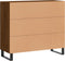 vidaXL - Dressoir - 90x34x80 - cm - bewerkt - hout - bruin - eikenkleur