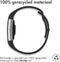 iMoshion Bandje Geschikt voor Fitbit Charge 2 / Blauw - iMoshion Siliconen sport band ronde drukknoop zonder pinnetje - Zwart