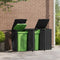 vidaXL - Containerberging - voor - 3 - containers - 207x79x117 - cm - staal - zwart
