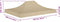 vidaXL - Partytentdak - 270 - g/m² - 4x3 - m - beige