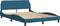 vidaXL - Bedframe - met - hoofdeinde - fluweel - blauw - 140x190 - cm