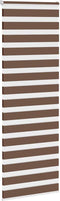 vidaXL - Zebra - rolgordijn - 80x230 - cm - stofbreedte - 75,9 - cm - polyester - bruin