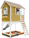 AXI Sarah Speelhuis in Bruin/Wit - Met Verdieping, Zandbak en Witte Glijbaan - Speelhuisje voor de tuin / buiten - FSC hout - Speeltoestel voor kinderen