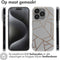 imoshion Hoesje Geschikt voor iPhone 15 Pro Hoesje Siliconen - imoshion Design hoesje - Meerkleurig / White Graphic