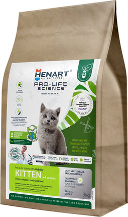 HenArt Junior - Kattenbrokken - Meelwormen/Insecten – Hypoallergeen - 3 kg