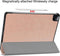 3-Vouw sleepcover hoes - Geschikt voor iPad Pro 12.9 inch (2021) - Rose Goud