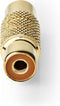 Nedis Mono-Audioadapter - RCA Female - RCA Female - Verguld - Recht - Metaal - Metaal - 1 Stuks - Doos