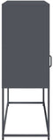 vidaXL - Dressoir - 100,5x39x107 - cm - koudgewalst - staal - antracietkleurig