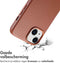 Accezz MagSafe Leather Backcover - Krasbestendig - Bruin (iPhone 14)