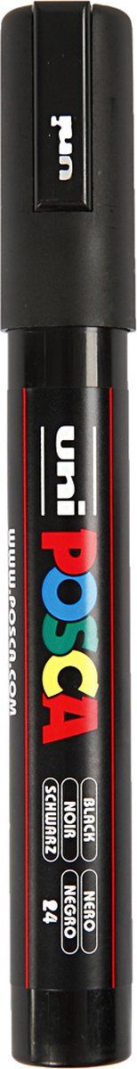 Verfstift Posca PC5M M zwart